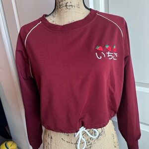 Women's Maroon Crop Top